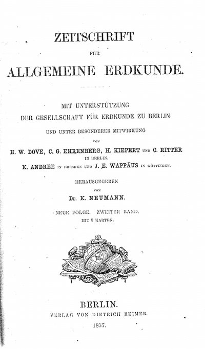 Humboldt, Alexander von: [Humboldt an Kelley, betr. „Projecte einer interoceanischen Canalverbindung durch den mittelamerikanischen Isthmus“]. In: Zeitschrift für allgemeine Erdkunde, Bd. 2 (1857), S. 562-563.