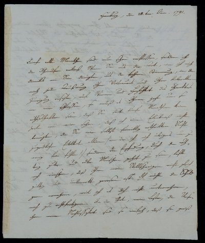Humboldt, Alexander von: Brief an Samuel Thomas Soemmerring. Hamburg, 28.01.-20.02.1791.